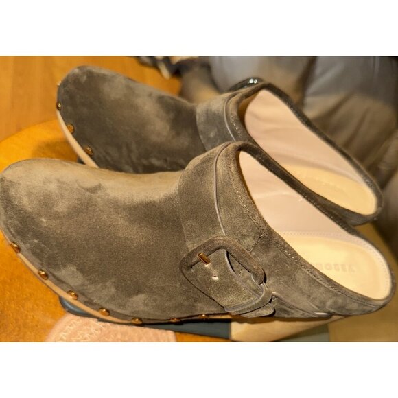 Veronica Beard Women’s 10  Brown Suede Clogs Designer Chic - Picture 9 of 11